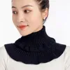 Bow wims kobiety z dzianiny golf fałszywy kołnierz śliniak żeński koszulka sweter szyi chronić szyjka szyjka kręgosłupa elastyczne na drutach fałszywe