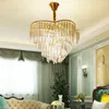 Kronleuchter Moderne Kristall LED Kronleuchter Licht Luxus Gold Runde Wohnzimmer Dekoration Beleuchtung Schlafzimmer Anhänger