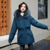 Frauen Unten 2022 Winter Jacke Künstliche Pelz Kragen Frauen Parkas Plus Samt Dicken Mantel Weibliche Lange Mäntel Outwear Größe