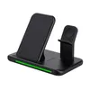 4 في 1 شاحن لاسلكي Stand 15W Qi Qi Fast Charging Dock Station for iPhone 14 13 12 11 x iwatch 8 7 Airpods Pro 2