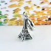 100% 925 Sterling Silver Tour Eiffel Pendentif Perle Convient aux bijoux européens Bracelets à breloques Pandora