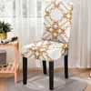 Housses de chaise moderne motif de grille florale Mandala impression housse amovible haut dos Anti-sale protecteur maison jeu tabouret de Bar