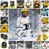 Хоккей в колледже 2022 NCAA Custom Michigan Wolverines College Hockeyed Hockey Jersey 74 Nicholas Boka 2 Люк Мартин 13 Джейк Слакер 33 Джозеф Чеккони Макки