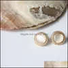 Stud Vintage Round Big Opal Stone Earrings For Women Unique Design Marble Earring Temperament Simated Pearl Jewelry Wholesale Drop De Otehc