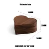 20pcs Wooden Jewelry Storage Boxes Blank DIY Engraving Retro Clan Style Heart Shaped Ring Box Creative Gift Packaging Supplies