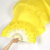 Stage Wear 1.5M Hand Made Colorful Silk Fans Dancing Bamboo Long Simulation Veils Women Belly Dance Costume Tools Props