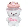 Vaisselle mignon ours tasse à eau créatif ventre de paille sangle portable bouilloire pour enfants bouteilles d'eau garçons filles cadeaux scolaires