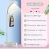 Vikbar selfie -pinne med ljuslampa stativ med spegel och lagringsledtelefonh￥llare f￶r smink live stream