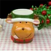 Set da tè e caffè Simpatico cartone animato in porcellana, regalo di Natale, tazza di alce, regali di festa per bambini, Babbo Natale