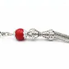 Strand Mellanöstern UAE Crystal Porcelain Red Muslim Prayer Pilgrimage Rosary Top Masbaha Pärlor