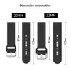 Universal Smart Straps 22mm 20mm Watchband Sport Silicone Strap Band Wristband f￶r Samsung Galaxy 46mm Active 2 S3 Amazfit Gtr Huawei GT Garmin Bands Xiaomi Watch