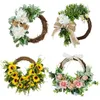 Dekorativa blommor 1 datorer Flower Pot Wall Hanging Wicker Rattan Basket Plant Planting Lagring Tvätt Cesta Mimbre Home