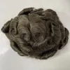 #540 Toupee Hollywood Pedaça de cabelo humano virgem chinesa 8x10 Lace com unidade de pele fina para homens brancos