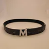 Mode Mannen Riem Luxe Designer Vrouwen Lederen Riem Brede 3.5 CM Letter M Gladde Gesp Zakelijke Jurk Riemen Valentijnsdag gift