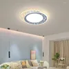 Ceiling Lights Bedroom Recessed Led Light Home Fixture Warm And Romantic Round Living Room Lamp Simple Modern Study