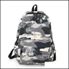 Storage Bags Fashion Men Backpack Cool School For Teenager Boys Camouflage Text Student Book Bag Largecapacity Drop Delivery Home Ga Otwnq