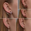 Stud Earrings Gold Color Ear Cuffs Non-Piercing Clips Fashion Cute Crystal Fruit Cherry For Women Fake Cartilage Jewelry