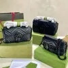 Luxurysデザイナーバッグ女性ショルダーバッグマーモントクロスボディ5A Qualtiy 3サイズファッションクラシックメタリックロゴスレザーハンドバッグクラッチトートウォレットレディース財布