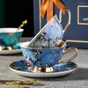 Koffie thee sets Bone China Cup en Saucer Set Garden Style Ware Middag Hoog uiterlijk voortreffelijke snoep