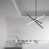 Lampade a sospensione Linee minimaliste Nordic Creativo Lampadario di arte geometrica Soggiorno moderno Sala da pranzo Studio Luci della camera da letto