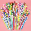 Silikon Stationery Cartoon Pen Multi-Panter Black Writing Gel Ink Pennor Fun Office School Supplies