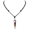 32 Styles Natural Crystal Stone Pendant Necklaces Amethyst Hexagonal Column Stone Adjustable Necklace Fashion Jewelry for Men Women