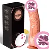 Seksspeelgoed dildo vibrator volwassen leuke producten muhuan simulatie penis draadloze afstandsbediening externe controle verwarming telescopische swing vrouwelijke masturbatie aaaaaaaaaa