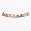 Stud Earrings BOROSA 5pcs Gold Color Triangle Natural Crystal Druzy Titanium Mix Studs G0915