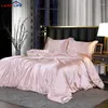 Bedding Sets Mulberry Ice Sil K Set Satin High-end Satins Luxury 4PCS Summer Solid Color Duvet Cover Bed