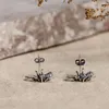 Pendientes de sementales ZAVelohin Diseño único Gótico Punk Real 925 Joya de insectos de araña de plata esterlina Al por mayor