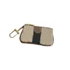 محفظة عملة أزياء مفتاح الأزياء مع تقليم جلدي أصلي متشابك مع محفظة قماش مغلفة بيع W Box