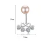 Pearl Dual Use Stud Earrings S925 Silver Micro Set Zircon Heart Clover Earrings Korean Fashion Women Exquisite Earring Wedding Party Jewelry Valentine's Day Gift SPC