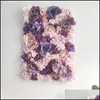 Decorative Flowers Wreaths Artificial Flower Panels 16 X 24 Wall Background Silk Rose For Backdrop Wedding Party Decoration Drop D Otakd