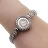 Bracelets à maillons HERMOSA Montres pour femmes à la mode haut de gamme Montres à breloques couleur argent QA80