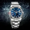 2021 -vente Montre-bracelet Saphir ETA2813 Mouvement Automatique 42mm Cadran Bleu Hommes Top Montre MontresLe dernier échantillon210S