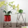 Plantadores potes durável metal geométrico vaso de flores suporte interior jardim planta titular display plantador ferro jardinagem suprimentos sl 21066682806