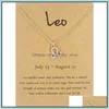 Collane con ciondolo 12 costellazioni di strass zodiacali Collana catena clavicola con carta regalo per uomini donne gioielli di compleanno all'ingrosso Otzrr