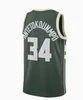 Giannis 34 Antetokounmpo Buck basketbalshirts City Jersey editie Heren Kinderen Jeugd Ademend mesh