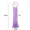 Sex Toy Dildo Olo Anal Butt Plug Pluging Realistic Toys Masturbação Gelinho de cristal para casais com copo de sucção