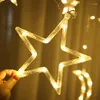 Strings Moon Star Curtain Lights Eid Mubarak Lamp LED Fairy String Garland Christmas Valentines Day Wedding Room Decor