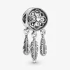 Perline originali in argento sterling 925 con ciondolo acchiappasogni, bracciale adatto per donna, gioielleria raffinata, creazione di accessori