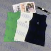 Womens Long Tanks Designer Knitted Top Winter Dernier pull sans manches trois couleurs