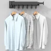 Hangers Wall Mounted Clothes Rack Folding Coat Hanger Dryer Hanging Rail Rod Wardrobe Hooks For Bathroom Balcony Indoor Outdoor