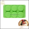 Baking Moulds Homemade Silcone Mini Pie Pan Quiche/Tart 6 Cavity Fluted Tartlet Pan/Mold Mold Sile Soap Molds 099 Mods Drop Delivery Ot54I