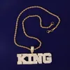 Bubble Letter Custom Name Necklace for Men Baguette Personalized Pendant Real Gold Plated Hip Hop Rock Rapper Jewelry