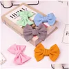 헤어 클립 바렛 20pcs / lot girls big bows bow bows veet hairbow with with with with / finiting sweet accessories children headwear d dhyym