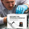 Car Wash Solutions Automotive Glass Repair Fluid Air Pump Type Windshield Cracked Kit Quick Fix Corrector Set