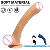Seks oyuncak yapay penis yumuşak yapay penis ile güçlü enayi cilt hissediyorum gerçekçi penis anal fiş vajina g-spot stimülatör kadın mastürbator seks oyuncakları