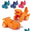 Transformatiespeelgoed Robots Nieuwe transformerende dinosaurusauto vervorming Inertial Sliding Dino Matic Transform Boys Gifts Kid speelgoed Drop DHQMG