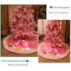 Decorações de natal Salia rosa Plush Fur Natal Carpet Merry Ornament Ano Navidad Home Decor